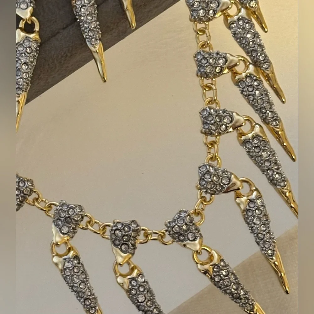 ALEXIS BITTAR • Solanales Crystal Spear Layered Fringe Necklace